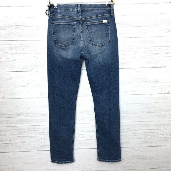 NEW Jen7 by 7 For All Mankind Jeans Straight Leg Distressed Enhance Me size 2 - Picture 2 of 9